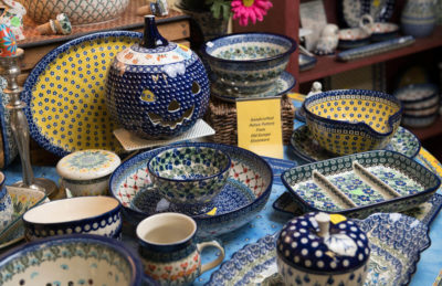 Tableware of Polish-style pottery