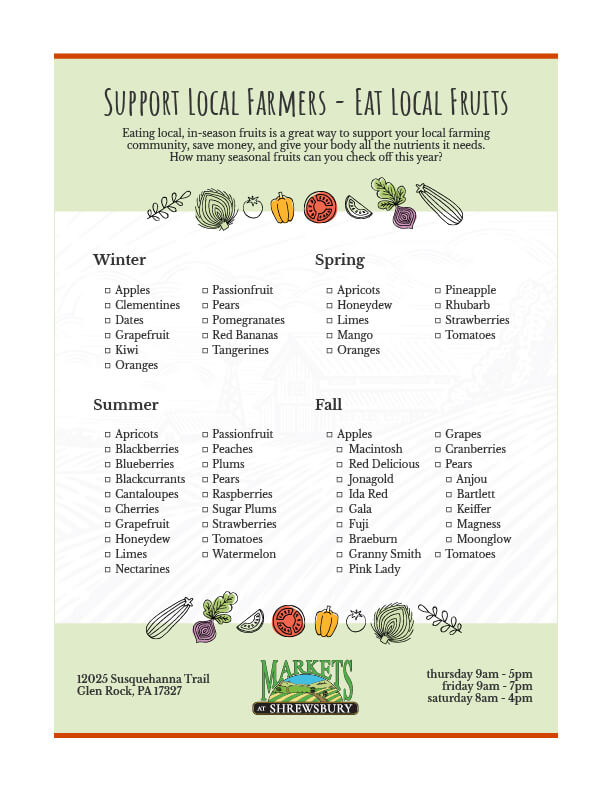 Support Local Farmers - Eat Local Fruits