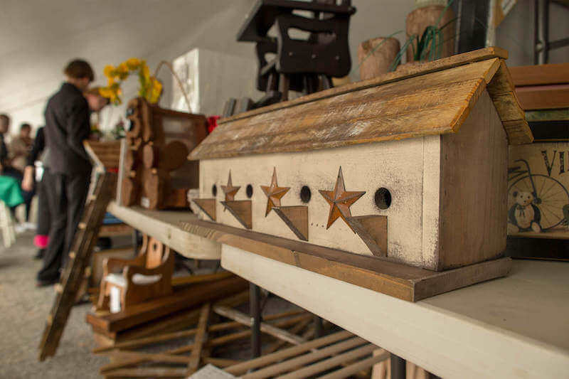 Close-up of Amish-crafted home decor available at Annual Spring Auction