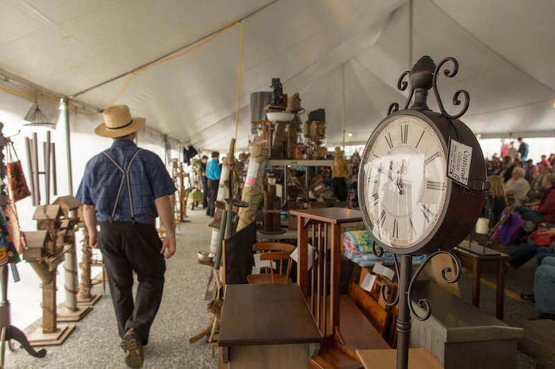 Close-up of Amish-crafted home decor available at Annual Spring Auction