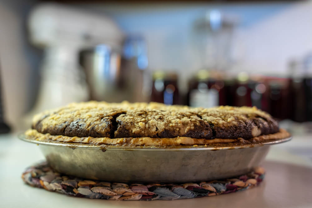 Learn how to make shoofly pie at home with your own mixer and supplies.