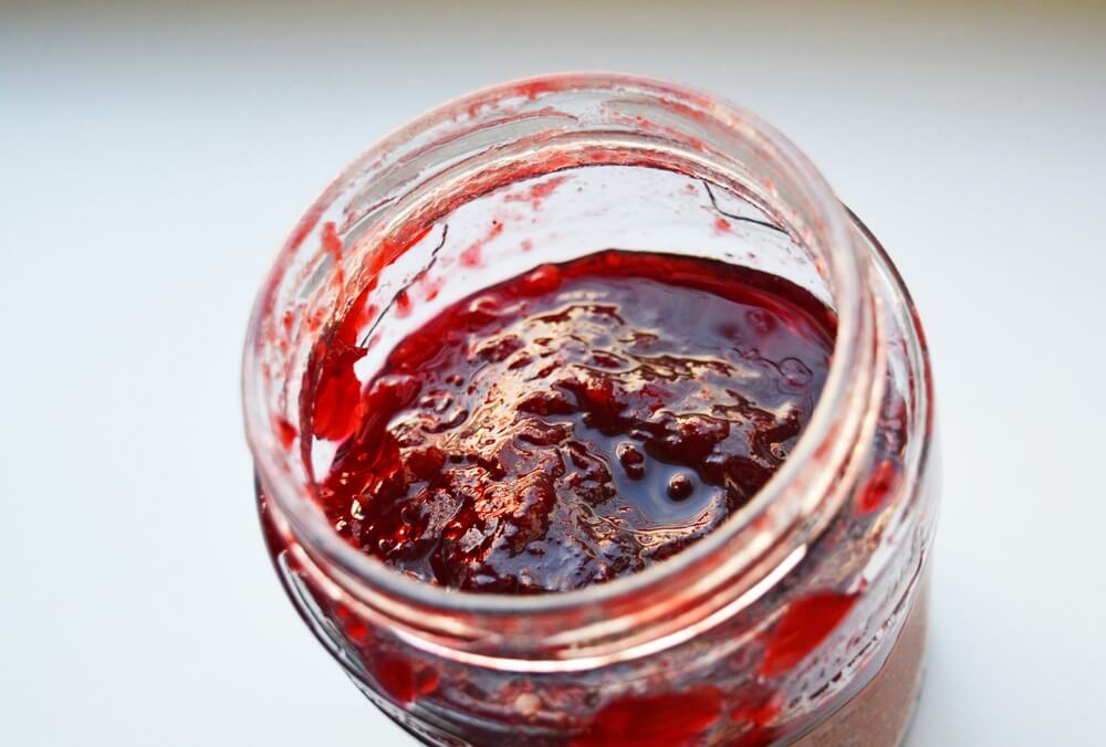 homemade jam in a can