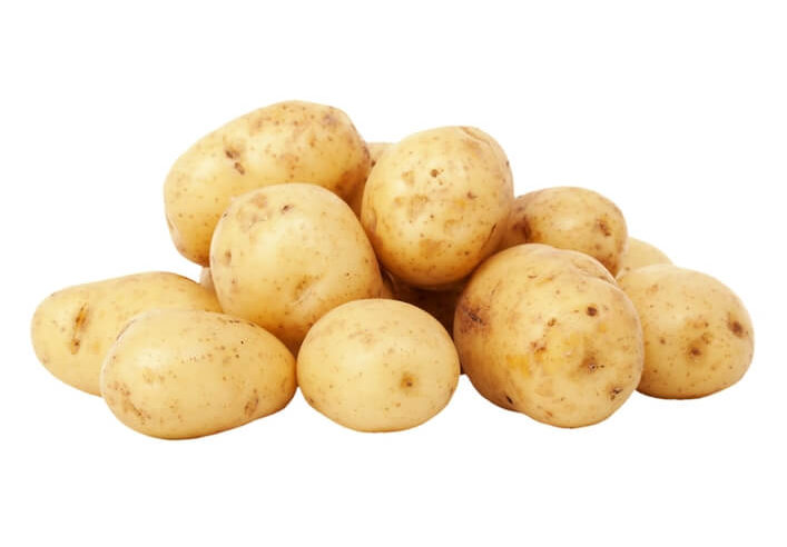 A pile of white potatoes